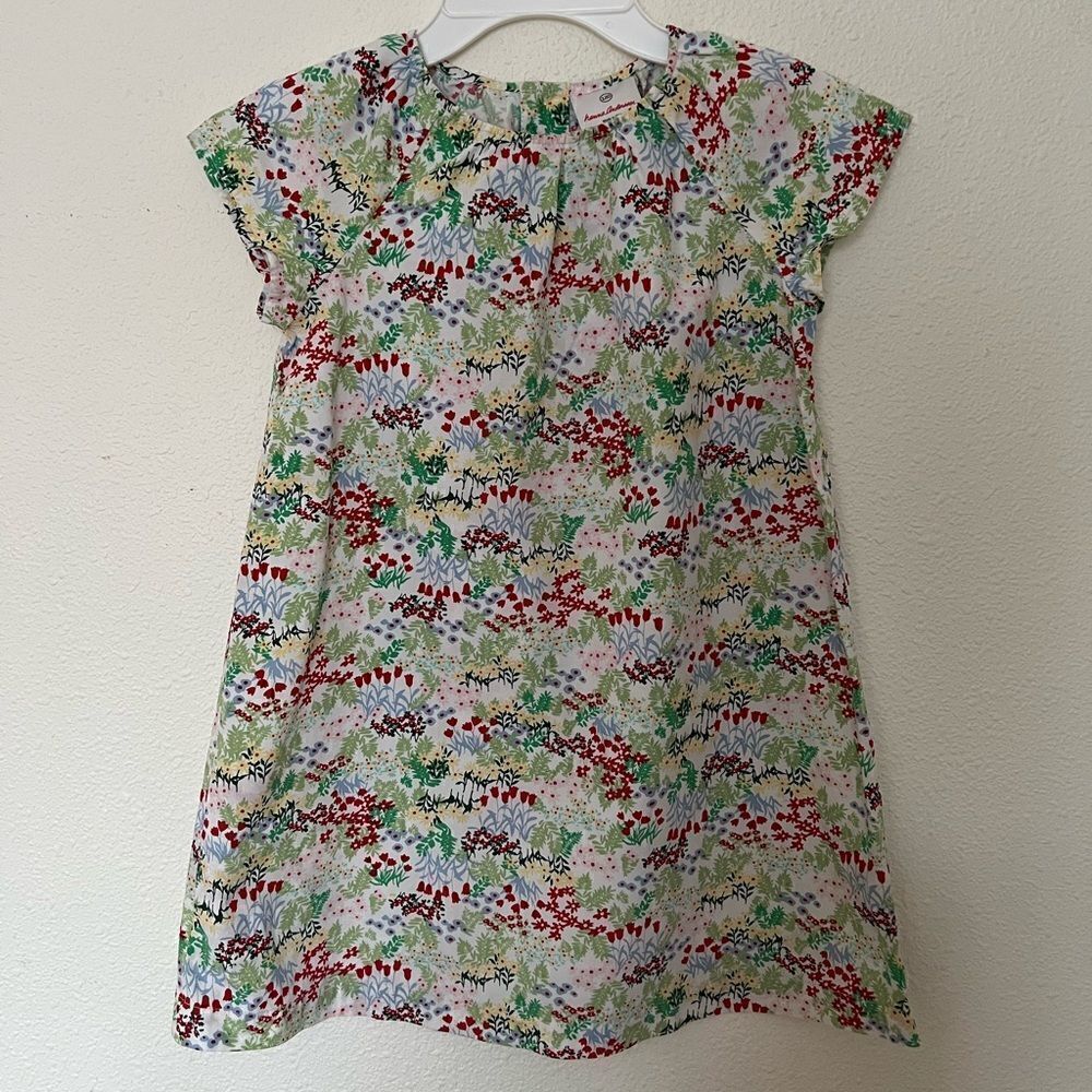 Hanna Andersson Colorful Garden Floral Shift Dress 120 US 7